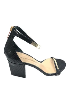 Tamara Mellon Women's Elegant Heel Sandals Back Zipper Black Size 39.5 ($) - Picture 1 of 6