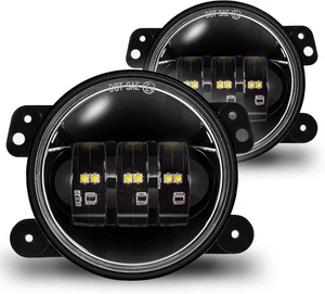 TRUE MODS 4-inch 60W LED Fog All JK + JL/JT Plastic Premium Bumper, Pair  - Picture 1 of 8