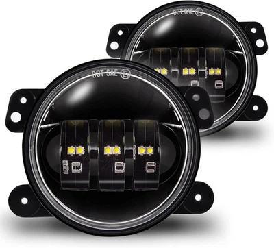 TRUE MODS 4-inch 60W LED Fog All JK + JL/JT Plastic Premium Bumper, Pair  - Image 1 of 4