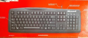 Microsoft Wired Keyboard 200 - USB 2.0, Model 1406, Win 7/Vista/XP - Imagen 1 de 16
