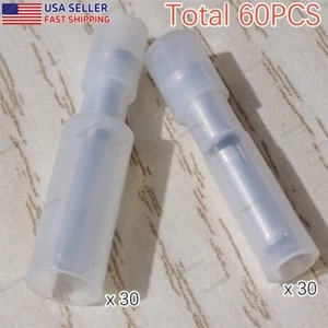 60PCS Nylon Bullet Connectors Male Female Quick Disconnect 26-24AWG Gauge Splice - Picture 1 of 12