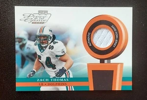 2002 Playoff Piece of the Game Game Worn Jersey Card #58 Zach Thomas Dolphins - Picture 1 of 3