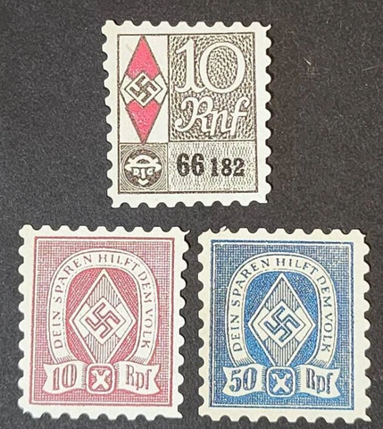 WWIl WW2 German Third Reich Nazi Military War Hitler Youth HJ Stamp set WW2 WWII Cover