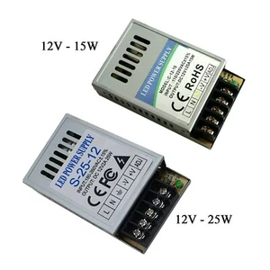 LED Driver Transformador 15W 25W Fuente de alimentación Controlador Transformador Fuente de alimentación DC 12V IP20 - Imagen 1 de 12