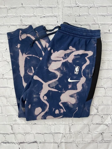 NBA Authentics Engineered Nike Minnesota Timberwolves Blue Tie Dyed Sweatpants Cover
