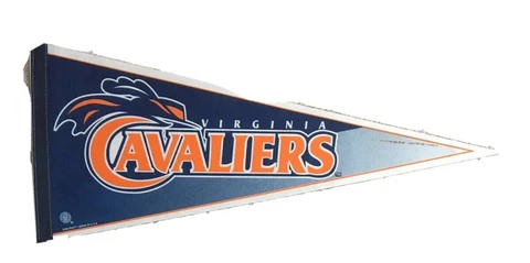 University of Virginia Cavaliers Full Size NCAA Felt Blue Orange & White Pennant Cover