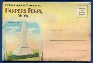 Harpers Ferry West Virginia wv Old Postcard folder PF422 - Imagen 1 de 2