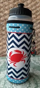 Kate&Macy Crab Nautical Decorated Water Bottle Trademark Beads - Picture 1 of 4