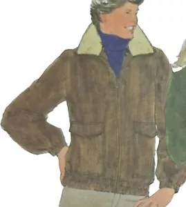 1970s Bomber Blouson Jacket Mens Pocket Hood Butterick 4386 Sewing Pattern - Picture 1 of 3