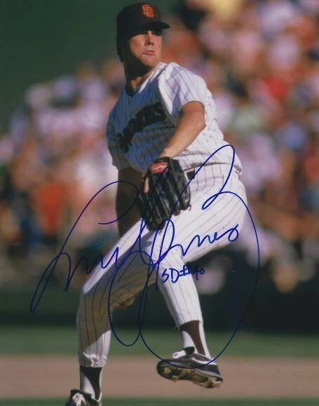 Foto firmada 8x10 de Andy Benes Padres de San Diego - Certificado de autenticidad Foto 1 de 1