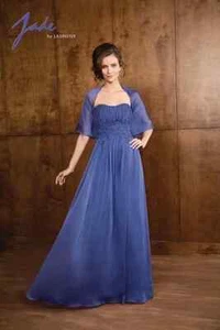Jade by Jasmine Indigo J165071 Mother Bride Dress Lace Designer Size US 2 NWT - Picture 1 of 6