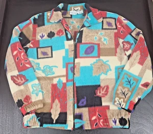 Cabin Creek Fleece Jacket Full Zip Pockets Elastic Waist Women's Petite Small - Picture 1 of 14