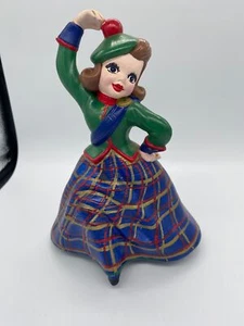 Scottish Holland Dancing Girl Keramikfigur, 8 cm groß - Bild 1 von 9