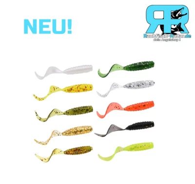  Gummifisch Gummiköder Twister 5 cm Angelset für Forelle Barsch Hecht Zander - Bild 1 von 2