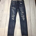 American Eagle Jeans Women 6 28x28 Dark Wash Distressed Jegging Skinny Low Rise