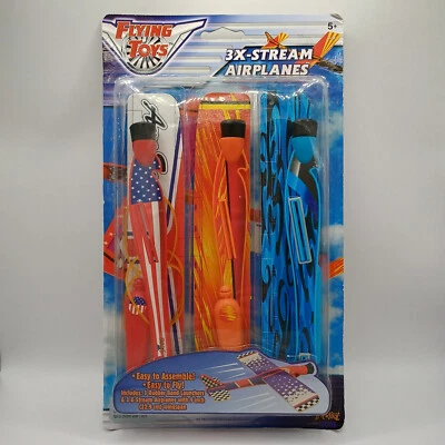 Unopened 3pk Flying Toys 3X-Stream Airplanes Easy to Fly 9" Wingspan Multicolor - Image 1 of 4