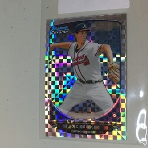 F53786  2013 Bowman Chrome Mini X-fractors #183 Alec Grosser /100 Braves