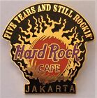 Hard Rock Cafe Jakarta  	5th Anniversary   1997    #3814  Clasp Back  New