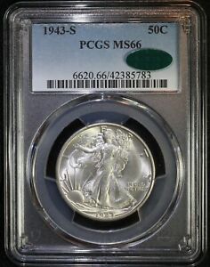 PCGS & CAC Grade MS 66 Liberty Walking Half Dollars (1916-1947 