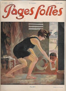 Pages Folles Magazine 1912 Satire Art Deco Prints Illustrations Crazy Pages BA1 - Imagen 1 de 7