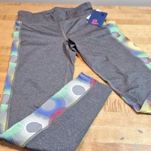 New Gap Kids Gray Rainbow Leggings Dri-fit Performance Kids XXL 14-16 - Picture 1 of 10