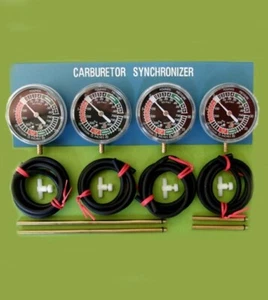 FOUR Motorcycle Carburetor Carb Synchronizer Vacuum Gauge Tool gauge Kawasaki - Picture 1 of 1