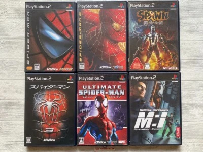 SONY PS2 Spider-Man 1 2 3 & Ultimate Spider-Man & Spawn & Mission Impossible set - Image 1 of 4