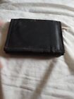 black leather trifold wallet mens