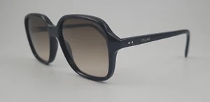 Celine Sunglasses NEW CL40173I Color 01F Black Square Size 58 Large Brown Lens - Picture 1 of 6