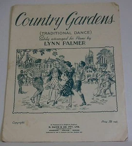 Vintage Sheet Music Country Gardens Traditional Dance Lynn Palmer Australia - Picture 1 of 2