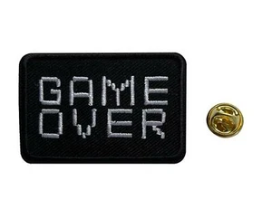 Game Over bestickter Patch Pin - Bild 1 von 1