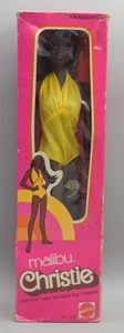 Vintage 1975 Mattel Barbie Malibu Christie Doll Yellow Swimsuit #7745 Opened Box - Picture 1 of 21