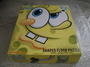 NEW NICKELODEON SPONGEBOB SQUAREPANTS SHAPED FLOOR PUZZLE CARDINAL 2010 - Picture 1 of 3