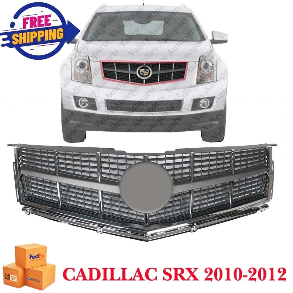 Front Bumper Upper Grille For 2010-2012 Cadillac SRX Black & Chrome 25778321 Foto 1 de 4