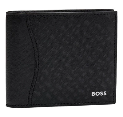 BOSS Cartera Con Acabado Trabajado Y Motivo Con Monogramas 50542388 Negro - Imagen 1 de 4