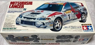TAMIYA 1/10 RC Mitsubishi Lancer Evolution IV 4WD Racing Car Model Kit 58199 - Image 1 of 4
