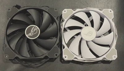 ROG HYPERION 140mm PWM 4-Pin Computer Case Fans Black White TC-14025-12HM-P - Image 1 of 2