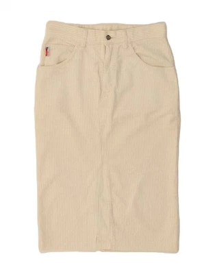 Falda midi de pana ENRICO COVERI para mujer W31 mediana beige algodón WB03 Foto 1 de 3