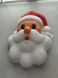 Vintage Porch Light/Lamp Post Decorative Santa Claus Cover Popcorn Plastic 1980s - Picture 1 of 3