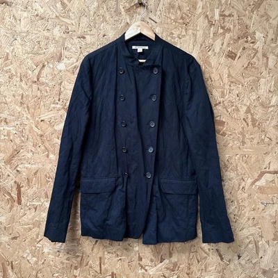 John Varvatos Jacket Military Double Breasted Band Collar Cotton/Metal Mens L - Image 1 of 4