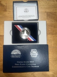 2003 First Flight Centennial Proof Clad Half Dollar Commemorative Coin Complete - Picture 1 of 2