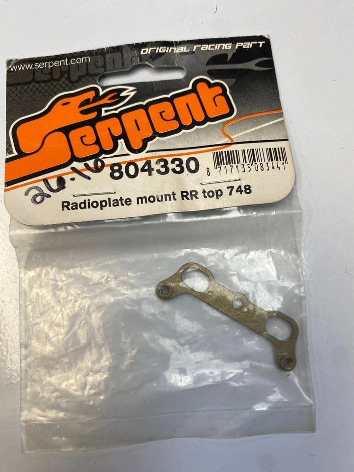 SERPENT 804330 Soporte de placa de radio superior trasera/para 748 [SER804330] Foto 1 de 1