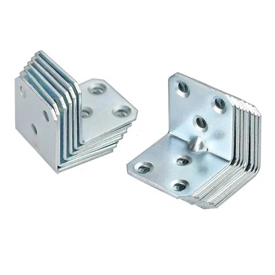 10 x Winkelverbinder 30x30x30x1,5mm mit Sicke Möbelwinkel Holzverbinder 6 Löcher - Bild 1 von 3