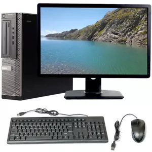 Dell Desktop Computer Windows 10 Pro Intel Core i5 16GB RAM 500GB 22 in LCD WiFi - Picture 1 of 6