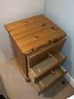 Collection Only - 3 Drawer Wooden Storage Unit
