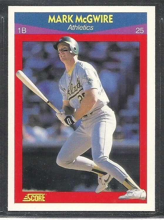 1990 Score Baseball Superstars - #25 - Mark McGwire - Oakland Athletics - Image 1 of 1