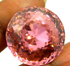 Pink Zircon 112.40 Ct Natural Cambodian Round Cut Loose Gemstone...