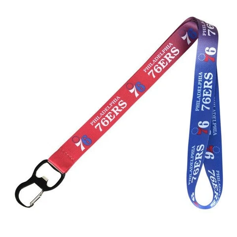 Philadelphia 76ers "Ombre" Bottle Opener Lanyard Keychains  Soft Polyester Strap Cover