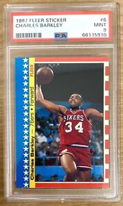 1987 Fleer Basketball Sticker #6 Charles Barkley PSA 9
