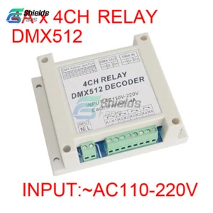 AC110V-220V 4 Channel DMX512 Relay Switch DMX Relay Controller W/ Case For Lamp - Picture 1 of 8